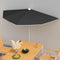 vidaXL - Parasol - half - met - paal - 180x90 - cm - zwart