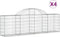 vidaXL - Schanskorven - 4 - st - gewelfd - 200x30x60/80 - cm - gegalvaniseerd - ijzer