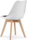 Scandinavische eetkamerstoelen - set van 4 - beukenhout - 82 x 49 cm