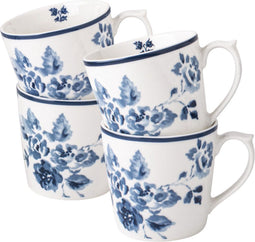 Laura Ashley Blueprint Collectables Mokken set van 4 - China Rose 32 cl.