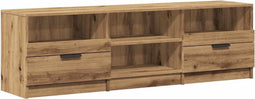 vidaXL - Tv-meubel - 150x33,5x45 - cm - bewerkt - hout - artisanaal - eikenkleur