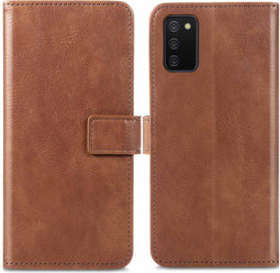 iMoshion Hoesje Geschikt voor Samsung Galaxy A03s Hoesje Met Pasjeshouder - iMoshion Luxe Bookcase - Bruin