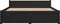 vidaXL - Bedframe - massief - hout - zwart - 120x190 - cm