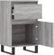 vidaXL - Dressoir - 40x35x70 - cm - bewerkt - hout - grijs - sonoma