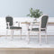 vidaXL - Eetkamerstoelen - 2 - st - 62x59,5x100,5 - cm - stof - donkergrijs