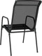 vidaXL - Tuinstoelen - 4 - st - staal - en - textileen - zwart
