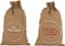 J-Line Franse jute zak voor kerst - textiel - naturel - 80 cm - kerstversiering