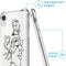 iMoshion Hoesje Geschikt voor iPhone Xr Hoesje Met Koord - iMoshion Design Hoesje met Koord - Zwart / Transparant / Woman Flower