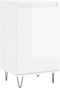 vidaXL - Dressoir - 40x35x70 - cm - bewerkt - hout - hoogglans - wit