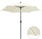 vidaXL - Parasol - met - LED-verlichting - en - aluminium - paal - 270 - cm - zandwit