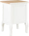 vidaXL Nachtkastje - 2 lades - MDF - wit - 35x30x49 cm (2 stuks)
