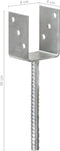 vidaXL Grondankers 6 st 8x6x30 cm gegalvaniseerd staal zilverkleurig