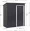 Juskys Gereedschapsschuur S - Metalen tuinhuis - 161x86x181 cm - Antraciet