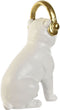 Decoratieve figuren Home ESPRIT Wit Zwart Gouden Hond 12 x 18 x 30 cm (2 Stuks)