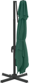 vidaXL - Zweefparasol - met - dubbel - dak - 300x300 - cm - groen