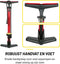 Dunlop Fietspomp met Drukmeter - Fiets Pomp voor Dunlop, Schrader en Frans Ventiel - Staande Pomp Incl. Adaptoren voor Waterspeelgoed en Ballen