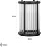 Richmond Windlicht Faey zwart groot (Black)