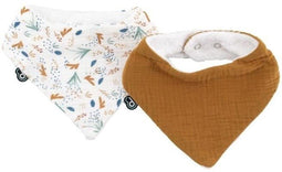 DOMIVA - Bandana slabbetjes - 100% katoen - Karamel (2 stuks)