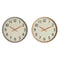Muurklok Home ESPRIT Beige Natuurlijk PVC Hout 30 x 4,7 x 30 cm (2 Stuks)