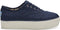 TOMS Cordones Boardwalk - Dames Sneakers - Canvas met platformzool - Navy - Maat 37