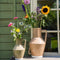 Return to Sender | Vaas 30 cm Poederroze met handvat - bloemenvaas