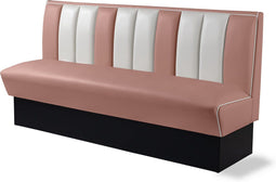 Bel Air Dinerbank Single Booth HW-180 Dusty Rose