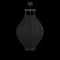 Mica Decorations Pego - Hanglamp - H73 x Ø54 cm - Linnen - Zwart