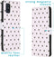 iMoshion Hoesje Geschikt voor Samsung Galaxy A51 Hoesje Met Pasjeshouder - iMoshion Design Softcase Bookcase - Wit / Zwart / Hearts Allover White