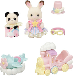 Sylvanian Families 5819 - Pretpark speelset - Vliegtuig & trein - Meerkleurig