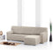 Hoes voor chaise longue met korte armleuning rechts Eysa ROC Wit 120 x 120 x 360 cm