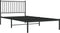 vidaXL - Bedframe - met - hoofdbord - metaal - zwart - 100x200 - cm