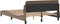 vidaXL - Bedframe - met - hoofdbord - kunstleer - cappuccinokleurig - 140x200 - cm