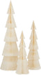 J-Line Kerstboom Vouwbaar Papier Creme Wit Large
