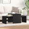 vidaXL - Nest - van - Tafels - Zwart - Eikenhout - 100x48x40 - cm - Gelaagd - Hout
