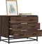 vidaXL - Ladekast - 70x41x56 - cm - bewerkt - hout - bruin - eikenkleur