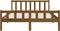 vidaXL - Bedframe - massief - hout - honingbruin - 140x200 - cm