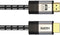 HQ-Power Premium HDMI High Speed 2.0 kabel, voor optimale kijk- en luisterervaring, met vergulde connector, gevlochten textiel, drievoudige afscherming, geschikt voor 4K video, zwart, 1 m