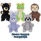 Multipet Wrinkleez - Knuffelspeeltje 23 cm - Zacht pluche met pieper - Assorti