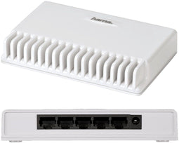 Hama 5-Port Switch - Gigabit Ethernet 10/100 Mbps - Wit