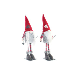 Decoratieve figuren DKD Home Decor Kerstmis Kabouter Polyester (16 x 12 x 46 cm) (2 Stuks)