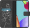 iMoshion Hoesje Geschikt voor Samsung Galaxy A52 (4G) / A52s / A52 (5G) Hoesje Met Pasjeshouder - iMoshion Design Softcase Bookcase - Meerkleurig / Woman Flower Black