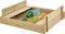 TP Toys Houten Zandbak - Met Deksel en Zitbankjes - FSC-gecertificeerd Hout - Kleur Naturel