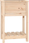 vidaXL - Plantenbak - met - schap - 54x34,5x81 - cm - massief - grenenhout