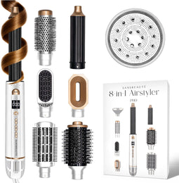 Sansbeauté® 8-in-1 Airstyler - Multistyler - 110.000 RPM motor - Goud/Wit