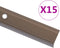 vidaXL Trapneuzen L-vormig 15 st 134 cm aluminium bruin