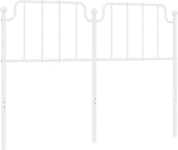 vidaXL - Hoofdbord - 160 - cm - metaal - wit