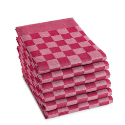 DDDDD - Theedoeken - Set van 6 - 65x65cm - Rood (6 stuks)
