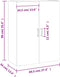 vidaXL - Hangkast - 69,5x34x90 - cm - bruin - eikenkleur