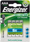 Energizer ENR Recharge Extreme 800 AAA BP4 - Oplaadbare batterij - Vervangt tot 600 alkaline - Zilver