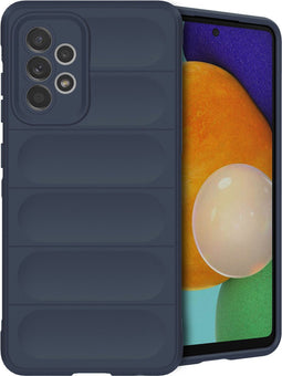 iMoshion Hoesje Geschikt voor Samsung Galaxy A52 (4G) / A52s / A52 (5G) Hoesje Siliconen - iMoshion EasyGrip Backcover - Donkerblauw